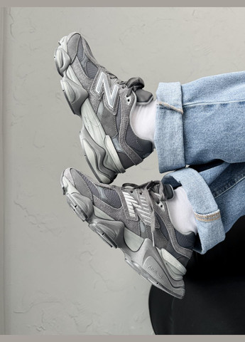 Кроссовки женские и мужские New Balance 9060 casterlock grey | Нью Беланс 9060 серые No Brand серые демисезоны (341089786)