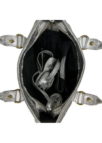 Сумка жіноча шкіряна срібляста (Д/Ш/В) 30/8/17 (см) Felicita (338255867)