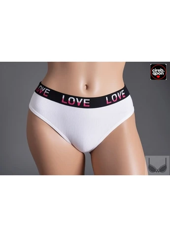 💖Трусы женские белые с надписью Love эластичная резинка повседневное комфортное белье No Brand (400277883)