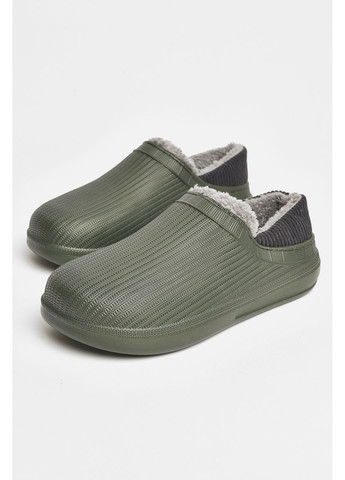 Калоші чоловічі на хутрі зеленого кольору Let's Shop (362475596)