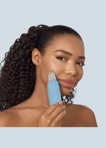 Микротоковый скраббер для кожи и устранение черных точек MicroCurrent Skin Scrubber&Blackhead Remover 9в1 aquamarine GESKE (341525920)