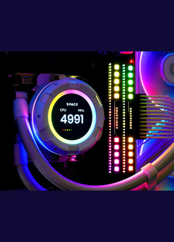Система водяного охлаждения Space LCD SL360 White ID-Cooling (314981801)