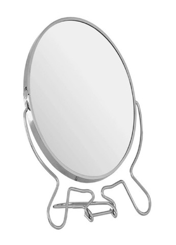 Дзеркало для макіяжу настільне косметичне двостороннє на підставці що обертається No7 діаметр 16,5 см Сірий VTech (305836656)