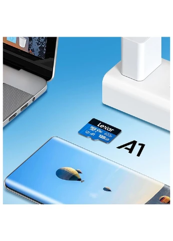 Карта пам'яті microSDXC (UHS-1 U3) 128Gb class 10 V30 A1 (100Mb/s) Blue Series (adapter SD) Lexar High-Performance 633x (391429446)