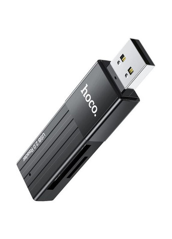 Кардрідер HB20 Mindful 2-in-1 card reader (USB 2.0) Чорний Hoco (368591211)