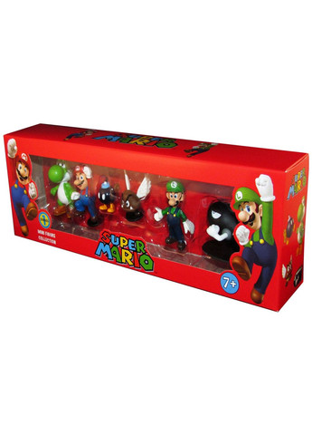 Фігурки Супер Маріо Super Mario Брати Маріо Луїджі куля Білла Йоші гомба іграшки 6 штук 3-6 см Shantou (296792869)