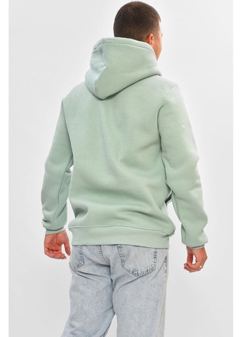 М'ятний худі чоловіче на флісі м'ятного кольору з принтом Let's Shop малюнок без декору (356454608)