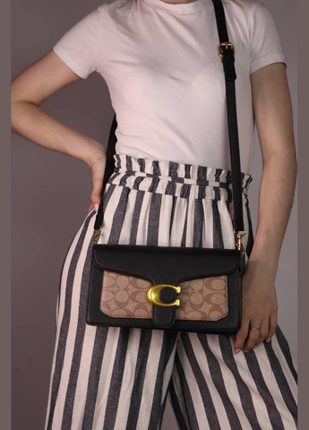 Женская сумка Coach Tabby black/brown, женская сумка Коуч черного и коричневого цвета No Brand (307925587)