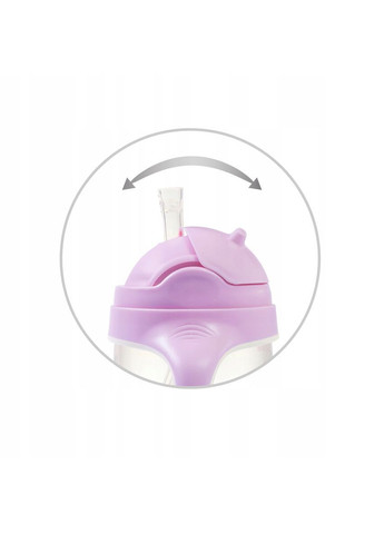 Поилка-непроливайка с отягощенной соломкой и герметичной крышкой Цветочки, 6+, 240 мл () BabyOno 1464/05 (369111552)