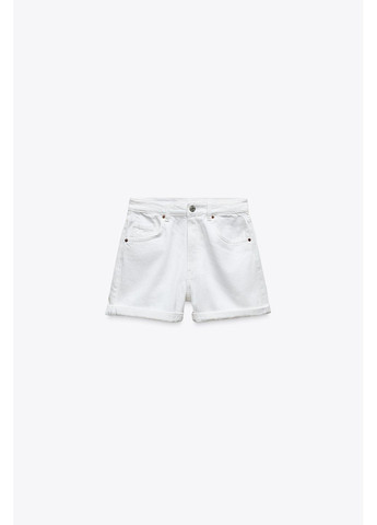 Джинсовые шорты trf high-rise mom fit Zara (355801473)