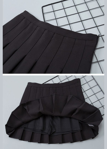 Черная спортивная, офисная юбка с шортиками черная No Brand