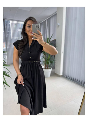 Черное платье Garna однотонное