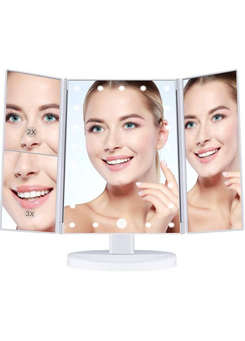 Настольное зеркало Led Mirror для макияжа с подсветкой тройное (1756374683) No Brand (331863825)