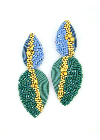 Акцентні сережки Гурзуф блакитно-зелені Olha Serhiichuk jewelry (324621543)