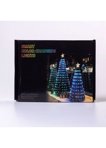 Умная гирлянда Smart 200 LED длина 2 м с управлением со смартфона прозрачная, мультиколор 1733042W (A-033153) Garlando (358933726)