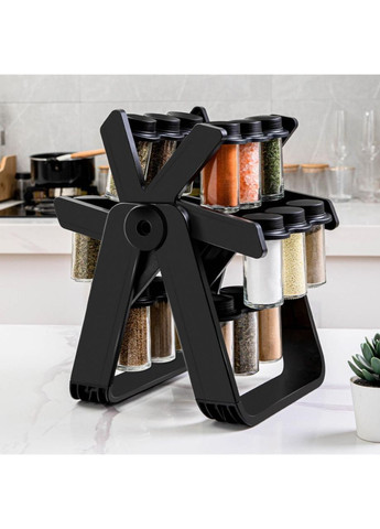 Органайзер для спецій та приправ 18 скляних ємностей No Brand YZDJQX (299670259)