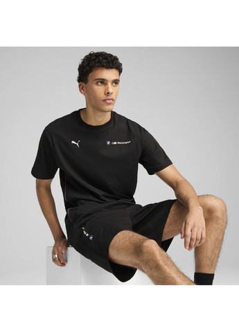 Чорна футболка чоловіча bmw essential logo tee black 632516-01 Puma