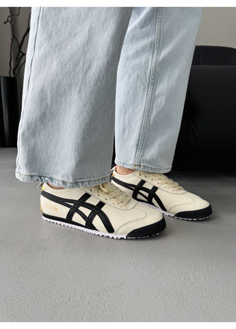 Кроссовки женские Asics Onitsuka Tiger Mexico Beige Black Gold | Асикс Онитцука Тайгер бежевые No Brand бежевые демисезоны (371276879)