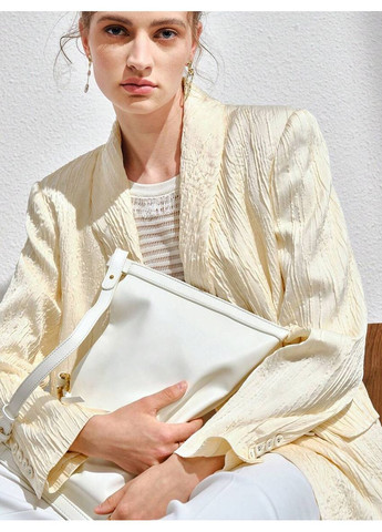 Кремовый женский блейзер свободного кроя SHEIN - демисезонный