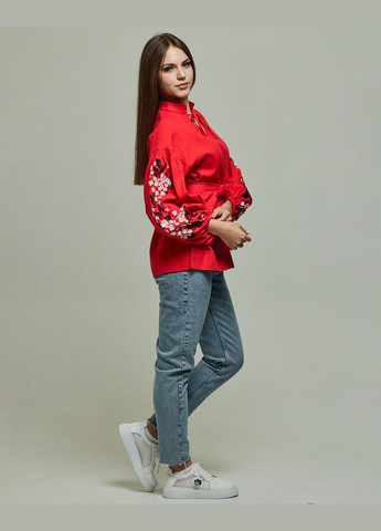 Сорочка з поясом червона Seam (295261834)