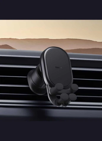 Держатель для мобильного Stable Gravitational Wireless Charging Car Mount Pro 15W (Air Outlet Version) Black Baseus (300678207)