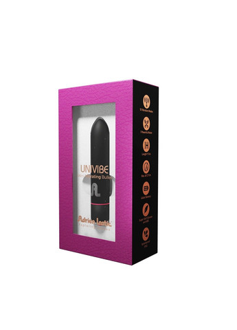 Вибропуля Univibe, 10 режимов работы, силикон, на батарейках Adrien Lastic (315498060)