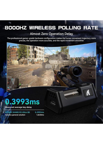 Игровая карбоновая мышка r5 ultra White ATTACK SHARK (370202798)