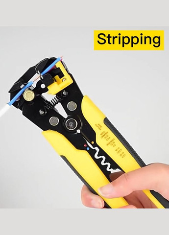 Инструмент для зачистки проводов и обжима кабеля 0,26 мм MT-103B Yellow No Brand (303932708)