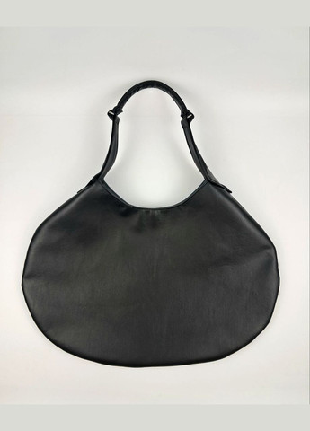 Сумка женская овальная из чёрной экокожи на плечо хобо No Brand (337990756)