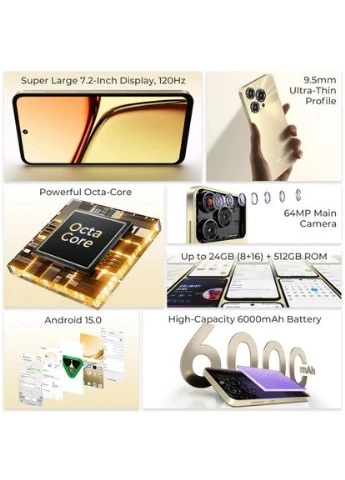смартфон c69 8/512gb gold (c69_8_512_gd) Oukitel (388088817)