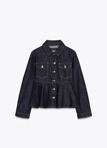 Темно-синя демісезонна куртка Zara