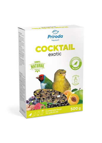 Корм Коктейль «Екзотик» для екзотичних птахів, 500 г Природа (365593409)