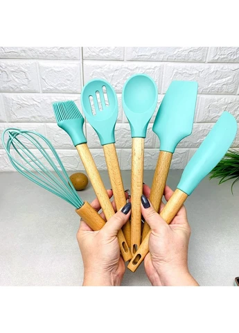 Набір кухонного приладдя 6 предметів м'ятного кольору Kitchen Set Kitchen Art (303212917)