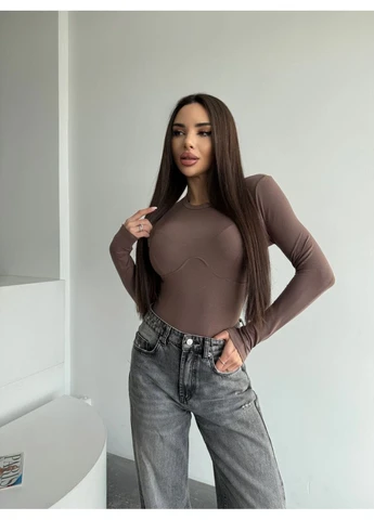 Однотонний силуетний боді Fashion (382590743)