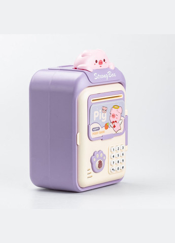 Дитяча скарбничкасейф Pig з кодовим замком і відбитком пальця, бузковий о009 Happy Life (311216596)