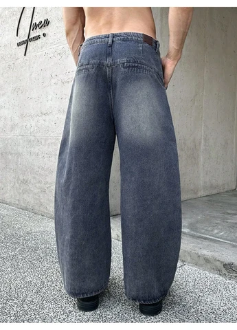 Серые демисезонные джинсы SHEIN