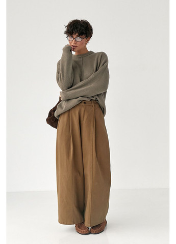 Вязаная свободная кофта с декоративным швом Lurex (372255445)