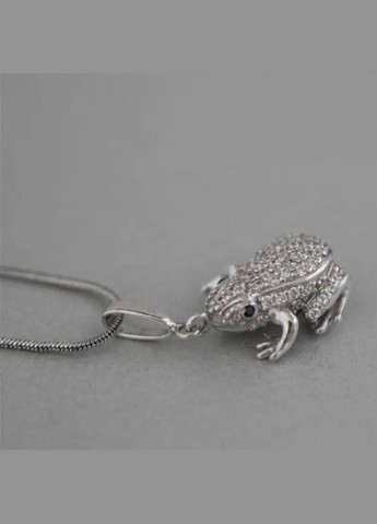 Серебряный кулон с белыми фианитами. Каштан (342334598)