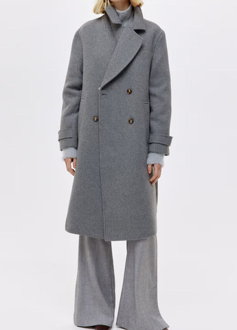 Серое демисезонное Пальто H&M