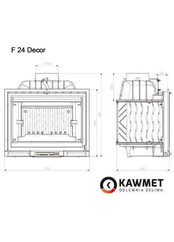 Камінна топка Premium SIREN (14 kW) EKO Kaw-Met (385765848)