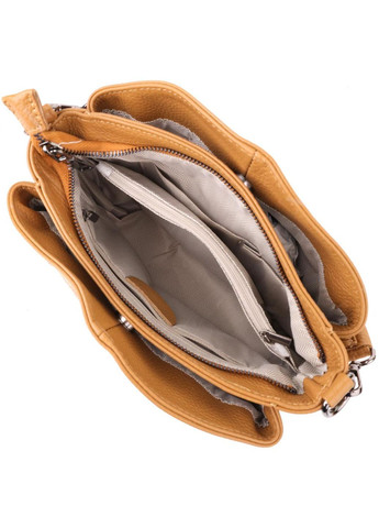 Сумка кросс-боди через плечо из натуральной кожи женская средняя Рыжий 40331 Vintage (361970394)