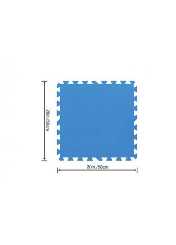 Килимок-пазли для дітей 9шт 50х50см блакитний м'який підстилка для ігор та занять розвиваючий килимок Bestway (368755626)