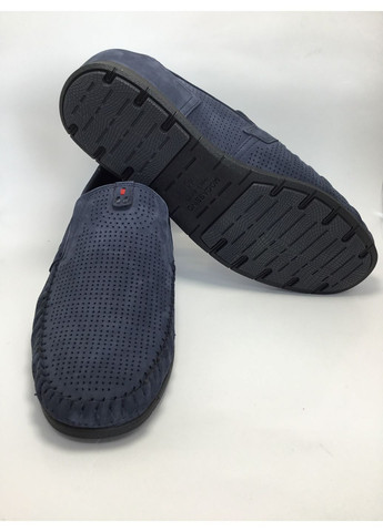 Синие повседневные мужские летние мокасины синие Stepter без шнурков