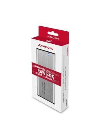 Карман внешний USB-C 3.2 Gen 2 metal box for M.2 NVMe & SATA SSD SuperSpeed (EEM2-SG2) Axagon (391789186)