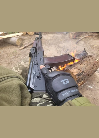 Перчатки тактические кожаные без пальцев TACTIGEAR PS-8801 Patrol Black L Power System (315152783)