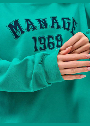 Зелений жіночий батник оверсайз з сучасним накатом 1968 зелений You Best (300775370)