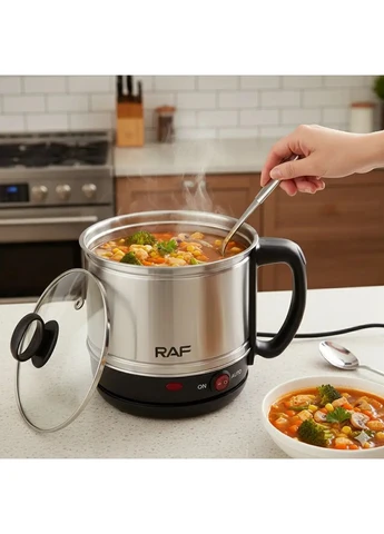 Электрокастрюля / Кухонная мини рисоварка RAF R5430 / Кастрюля-скороварка 1,5 л 600W Digital (395319823)