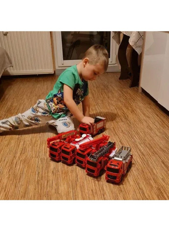 Ігровий комплект набір іграшкових пожежних машинок пожежної бригади для дітей малюків 6 в 1 (478742-Prob) Unbranded (311280171)