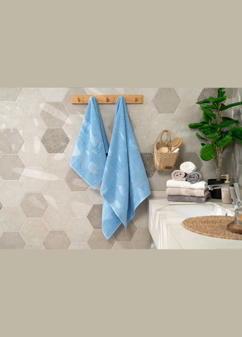 Полотенце махровое Benefit, 70х140см, 100% хлопок, голубой ART2470LB Ardesto комбинированный