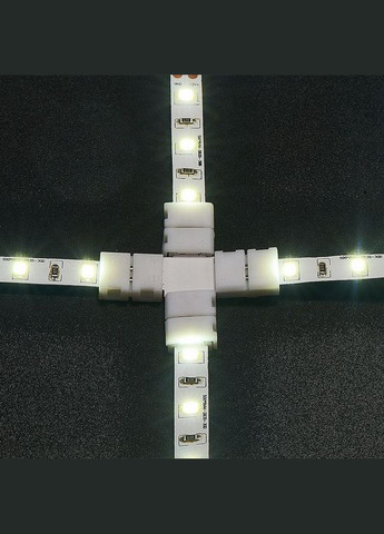 Конектор для світлодіодної стрічки LED кутовий Х-подібний 10мм 4pin No Brand (334302348)